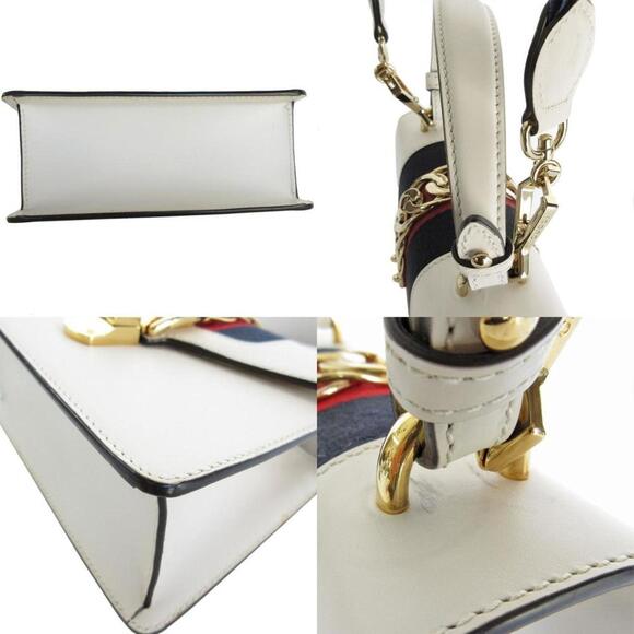 GUCCI White Leather Shoulder Bag - Picture 4 of 5